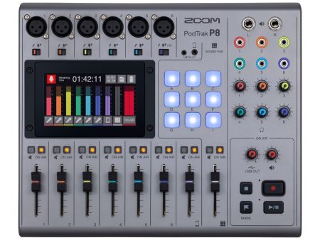 Zoom P8 PodTrak 8-Channel Podcasting Mixer Supply