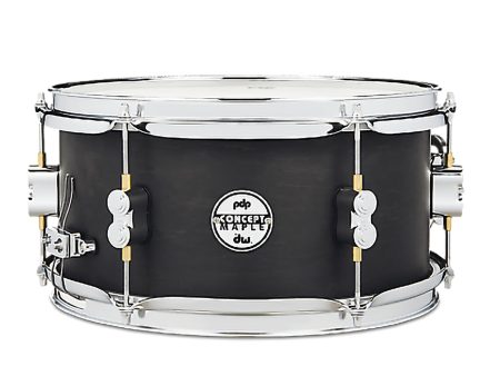 DW PDP Concept Snare 6  X 12  Black Wax Snare Drum Hot on Sale