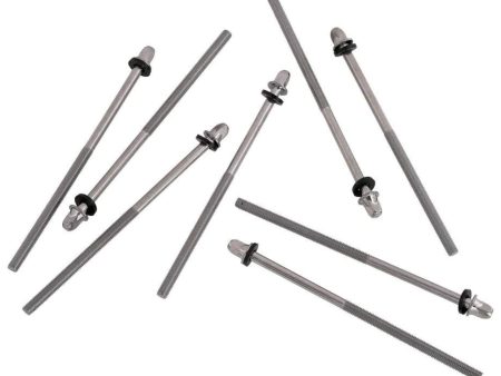 DW PDP 50mm 12-24  Thread Spacing Tension Rods 8 pack Hot on Sale