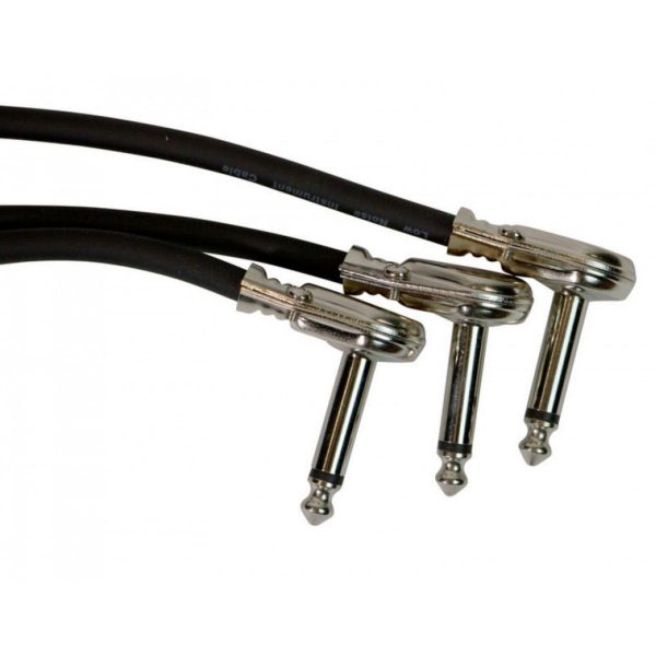 On-Stage PC506B-3PK 6 Inch Patch Cable with Pancake Connectors- 3 Pack (Black) Fashion