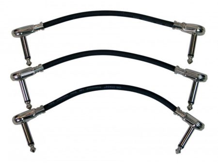 On-Stage PC506B-3PK 6 Inch Patch Cable with Pancake Connectors- 3 Pack (Black) Fashion