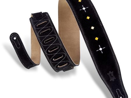 Levy s 2.5  Suede Strap in Diamond Embroidery in Black Supply