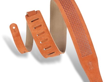 Levy s 2.5  Suede Strap with Floret Emboss in Copper Supply