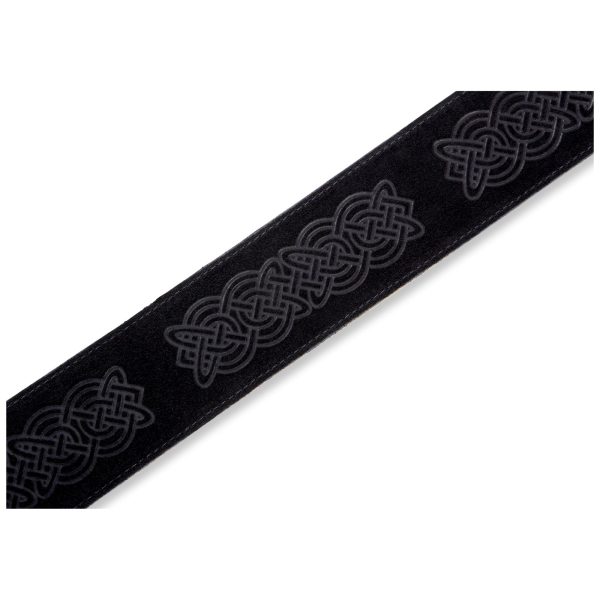 Levy s 2  Suede Strap with Celtic Emboss in Black Discount