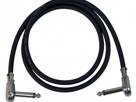 On-Stage PC536B 3 Foot Patch Cable with Pancake Connectors (Black) Online now