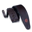 Levy s 4.5  Padded Leather Bass Strap in Dark Brown For Sale