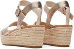 Audrey Espadrille Sandal - Light Gold Metallic Leather Hot on Sale