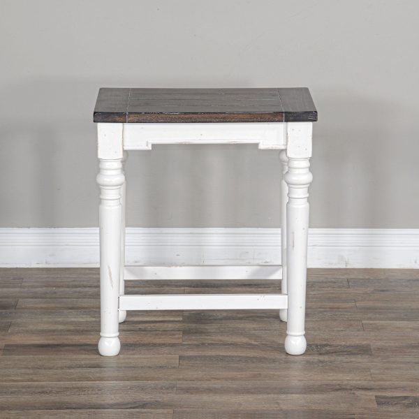 24”H Carriage House Stool w  Wood Seat Fashion