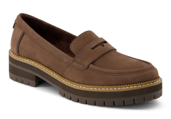 Cara Loafer - Oak Brown Leather For Sale