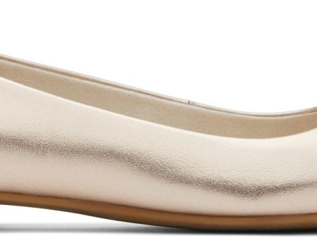 Briella Ballet Flat - Light Gold Metallic Leather For Cheap