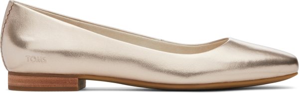 Briella Ballet Flat - Light Gold Metallic Leather For Cheap