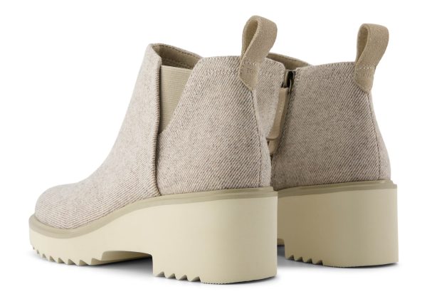 Maude Ankle Boot - Natural Shimmer Twill Discount