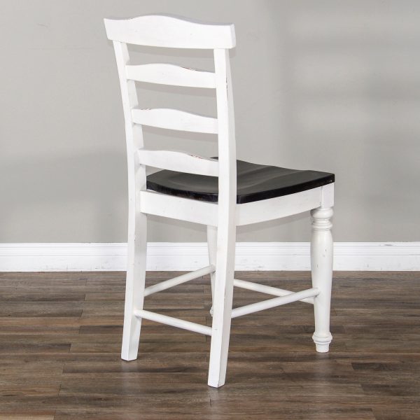 24”H Bourbon County Ladderback Barstool w  Wood Seat Hot on Sale