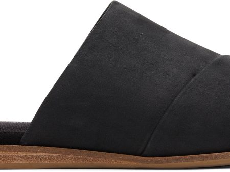 Jade Slip On Flat - Black Leather Discount