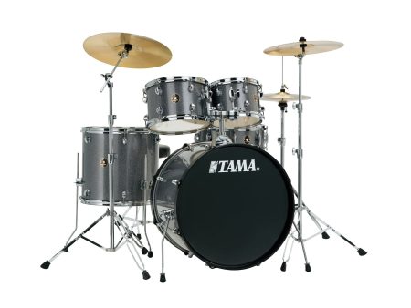 TAMA RM52KH6C Rhythm Mate Shell Acoustic Drum Kit With Hardware And Cymbals - Galaxy Silver (gxs) Online Hot Sale