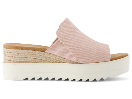 Diana Mule Sandal - Ballet Pink Canvas Sale