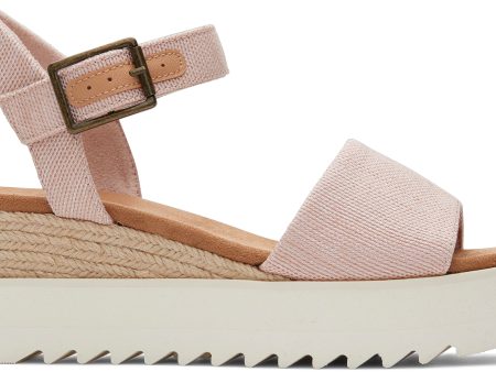 Diana Wedge Sandal - Ballet Pink Canvas Sale