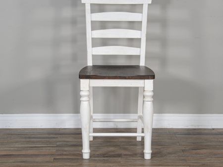 24”H Bourbon County Ladderback Barstool w  Wood Seat Hot on Sale