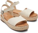 Abby Espadrille Sandal - Natural Slubby Woven Leather Online