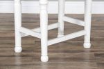 24”H Carriage House Stool w  Wood Seat Fashion