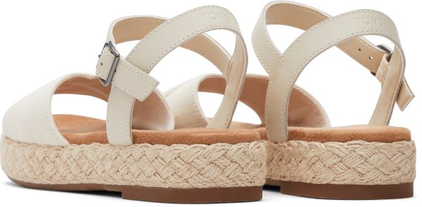 Abby Espadrille Sandal - Natural Slubby Woven Leather Online