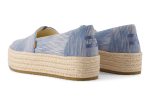 Valencia Platform Espadrille - Pastel Blue Novelty Denim For Discount