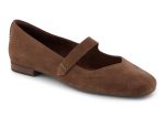 Bianca Flat - Oak Brown Suede Fashion