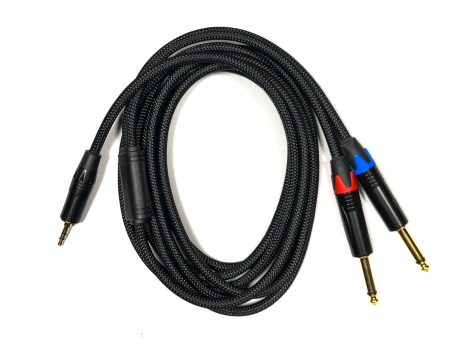 ABT ABT-AC036MBP 3.5mm Male to 2 x 6.5mm Mono Audio Cable 3 Meters Online Hot Sale