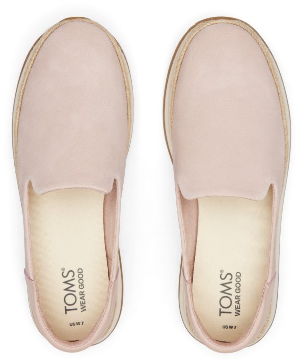 Jocelyn Espadrille Sneaker - Ballet Pink Suede Leather Supply