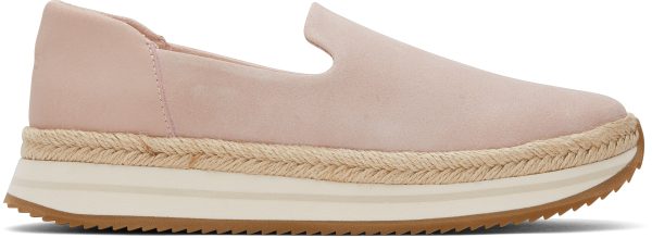 Jocelyn Espadrille Sneaker - Ballet Pink Suede Leather Supply