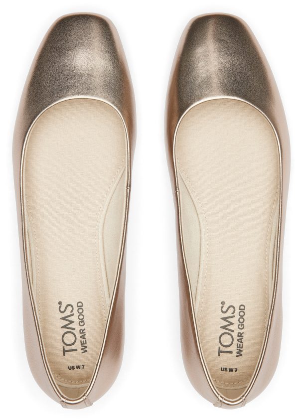 Briella Ballet Flat - Light Gold Metallic Leather For Cheap