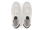 TRVL Lite Court Sneaker - White Black Leather Suede For Discount