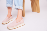 Jocelyn Espadrille Sneaker - Ballet Pink Suede Leather Supply