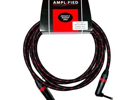 ABT ABT-GTC052B-3M Braided Instrument Cable Mono Jack - Jack (Right Angled) 3 Meters on Sale