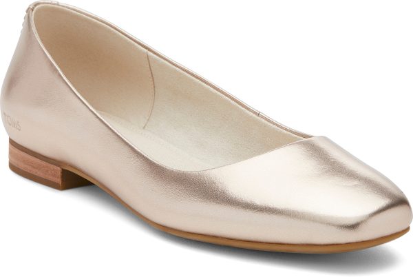 Briella Ballet Flat - Light Gold Metallic Leather For Cheap