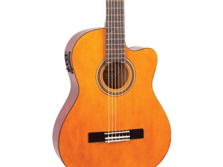 Valencia TE-VC104C Acoustic Electric Guitar Natural For Cheap