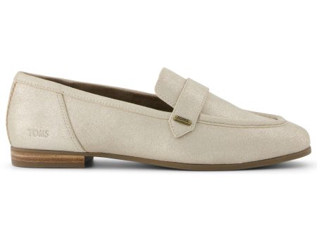 Lynette Loafer - Champagne Metallic Suede on Sale