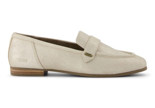 Lynette Loafer - Champagne Metallic Suede on Sale