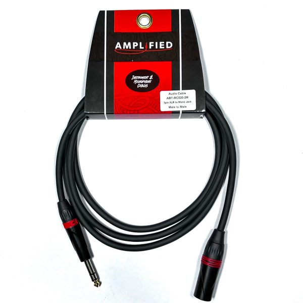 ABT ABT-MC020-2M 6.35mm Straight Stereo To XLR Male Audio Cable 2 Meters Online now