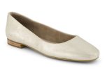 Briella Ballet Flat - Champagne Metallic Suede Fashion