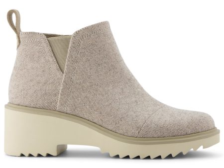 Maude Ankle Boot - Natural Shimmer Twill Discount