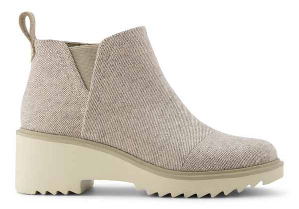 Maude Ankle Boot - Natural Shimmer Twill Discount