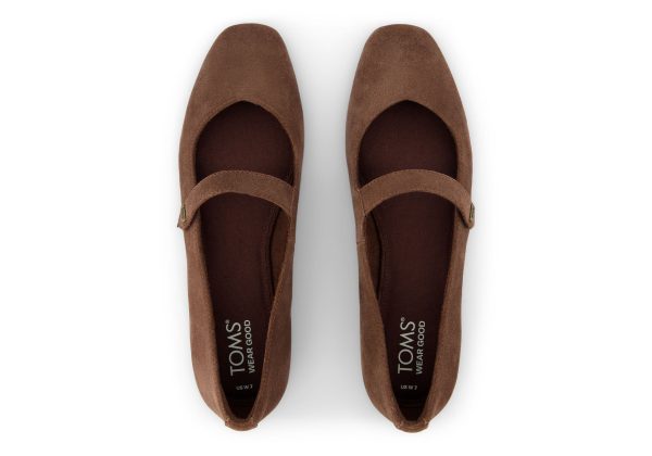 Bianca Flat - Oak Brown Suede Fashion