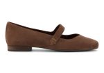 Bianca Flat - Oak Brown Suede Fashion