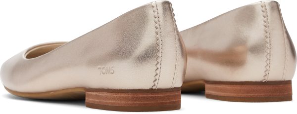 Briella Ballet Flat - Light Gold Metallic Leather For Cheap