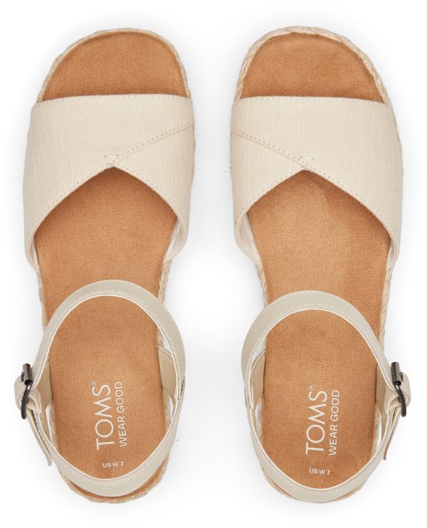 Abby Espadrille Sandal - Natural Slubby Woven Leather Online