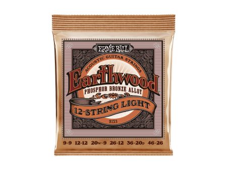 Ernie Ball 2153 Earthwood Phosphor Bronze Acoustic Guitar Strings Hot on Sale