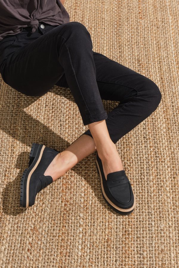 Cara Loafer - Black Leather Online Sale