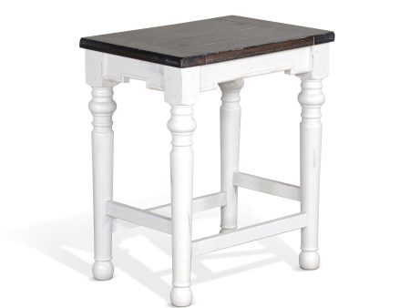 24”H Carriage House Stool w  Wood Seat Fashion