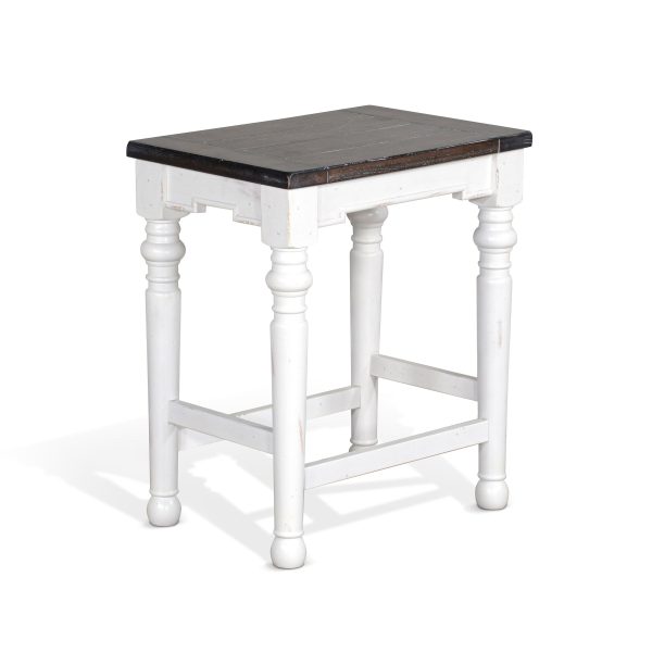 24”H Carriage House Stool w  Wood Seat Fashion